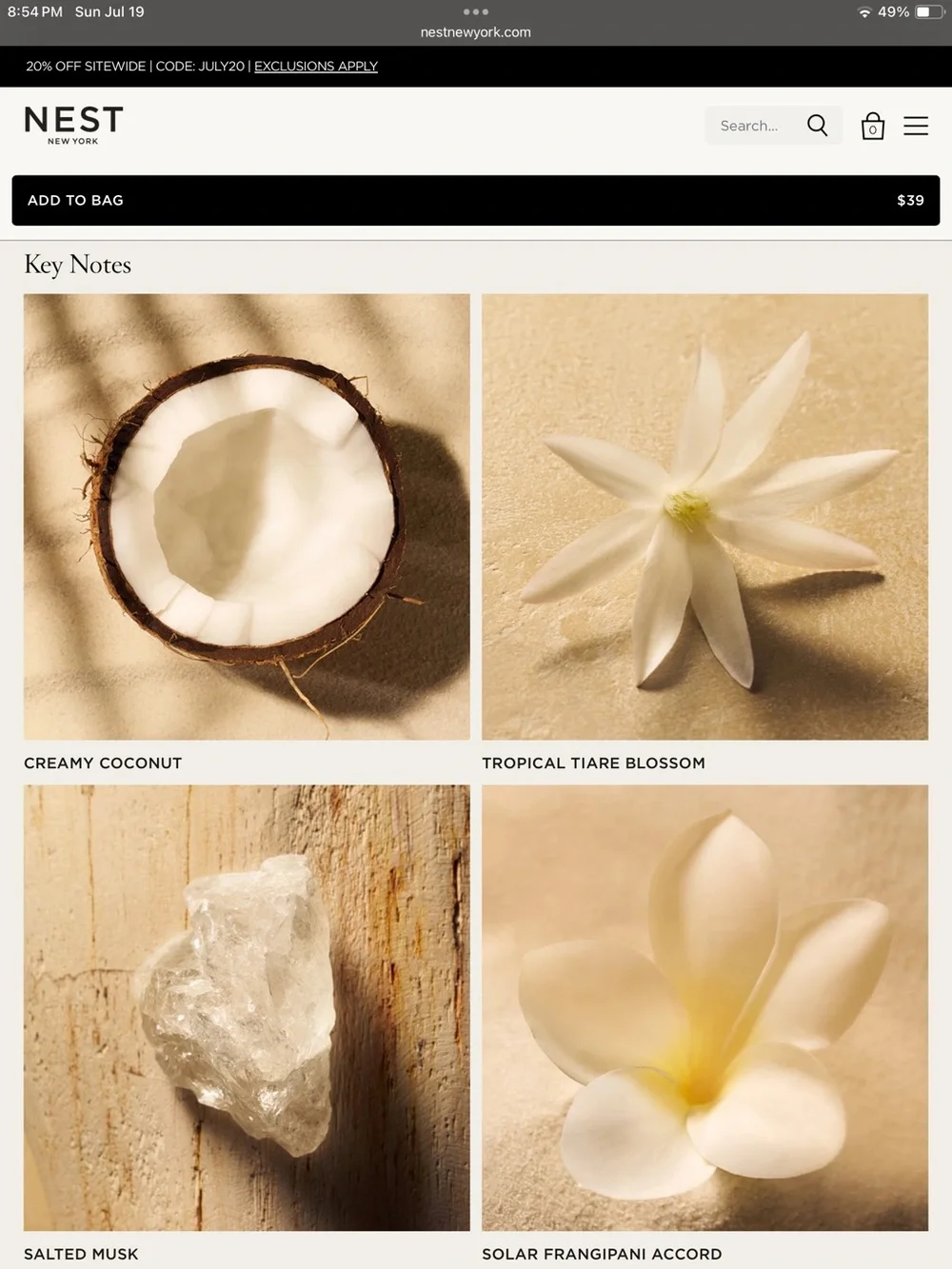 NEST Fragrances Balinese Coconut Body
